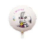 Шар (18"/46 см) Круг, РУС ДР Зайка