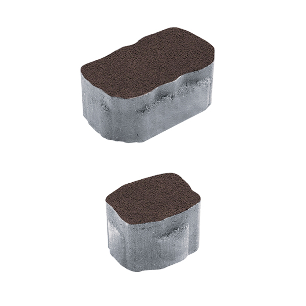 Тротуарная плитка Арена - Гранит Коричневый, комплект из 2 видов плит