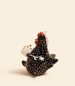 Ёлочная игрушка – Курица в черном | Александра Маврина