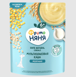 КАША ФРУТОНЯНЯ МОЛОЧНАЯ МУЛЬТИЗЛАКОВАЯ 200ГР