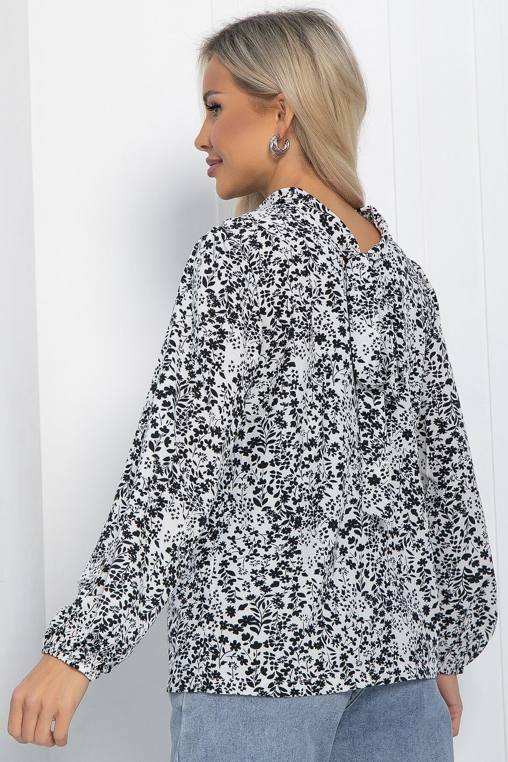 Блуза Ален (черно-белая) Б11391 LT Collection