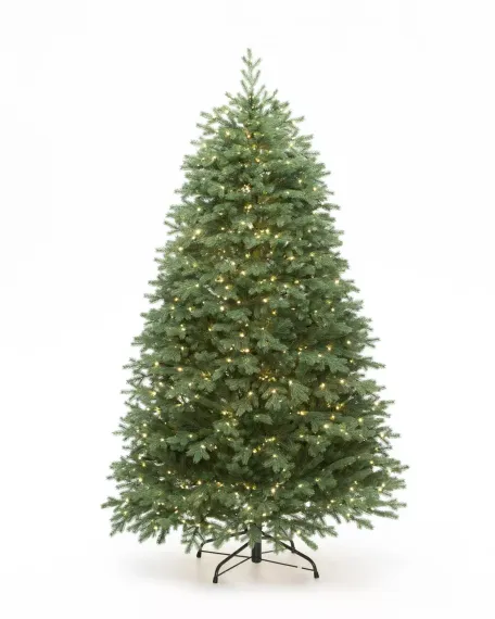 Искусственная елка Русская 210 см., 1120 теплых белых микро LED ламп, 100% литая хвоя, ЕлкиТорг (268210)