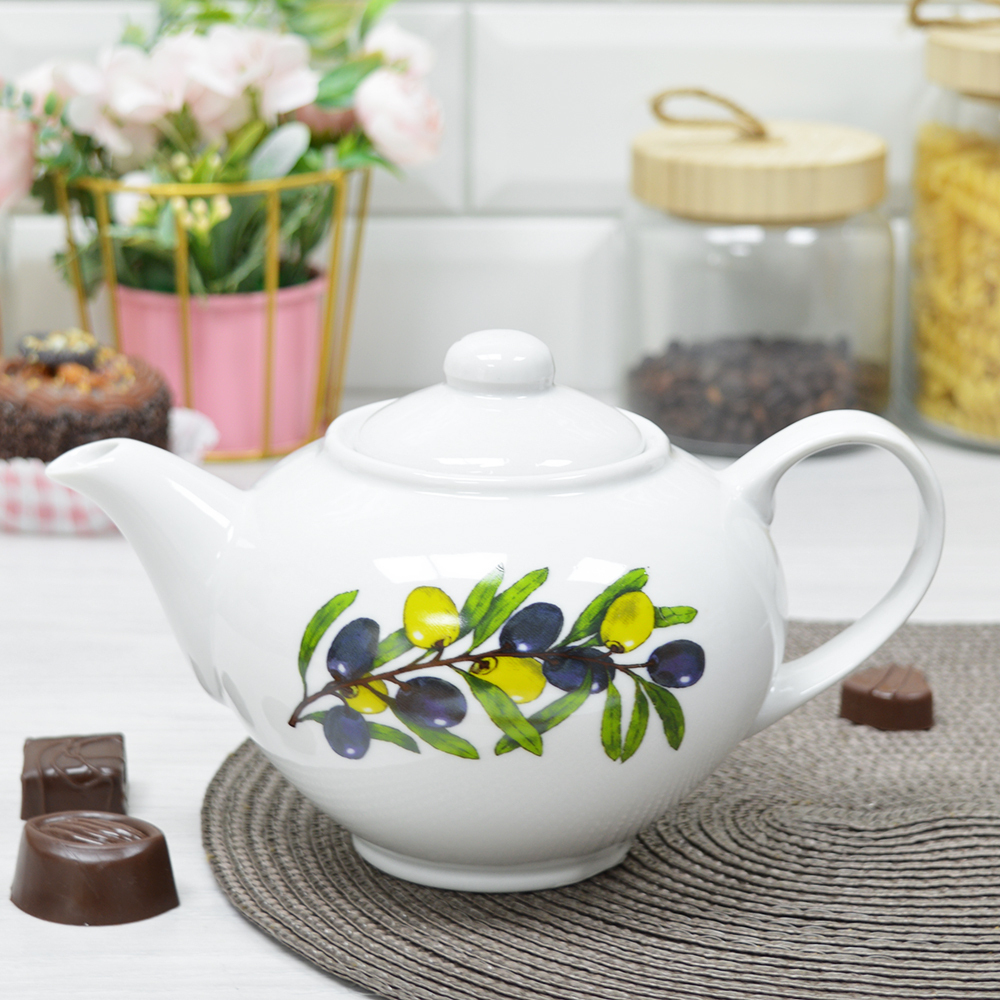 Чайник заварочный 800мл форма Удачный Оливки