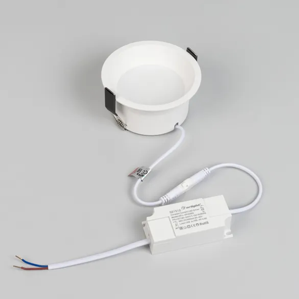 Светильник MS-BREEZE-BUILT-R104-12W Warm3000 (WH, 90 deg, 230V) (Arlight, IP20 Металл, 5 лет) 036615(1)