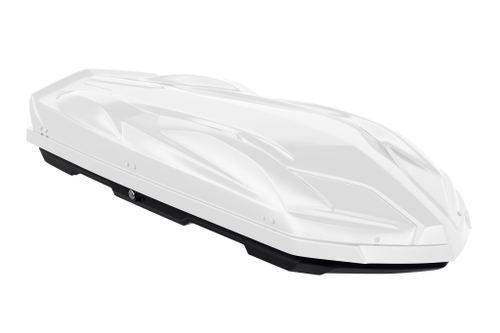 Автобокс на крышу автомобиля "Cybort F1" 410 л, двухсторонний (белый глянцевый) / ТюнАвто