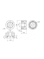 Колесо мебельное D 26 мм с утопленной ступицей, 4 шт