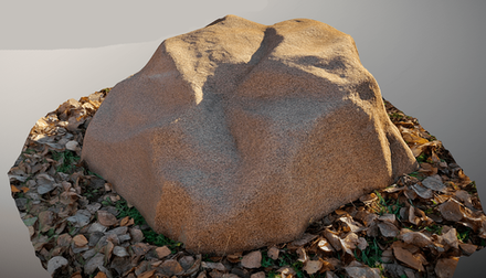 Декоративный камень на люк D100/35 - коричневый