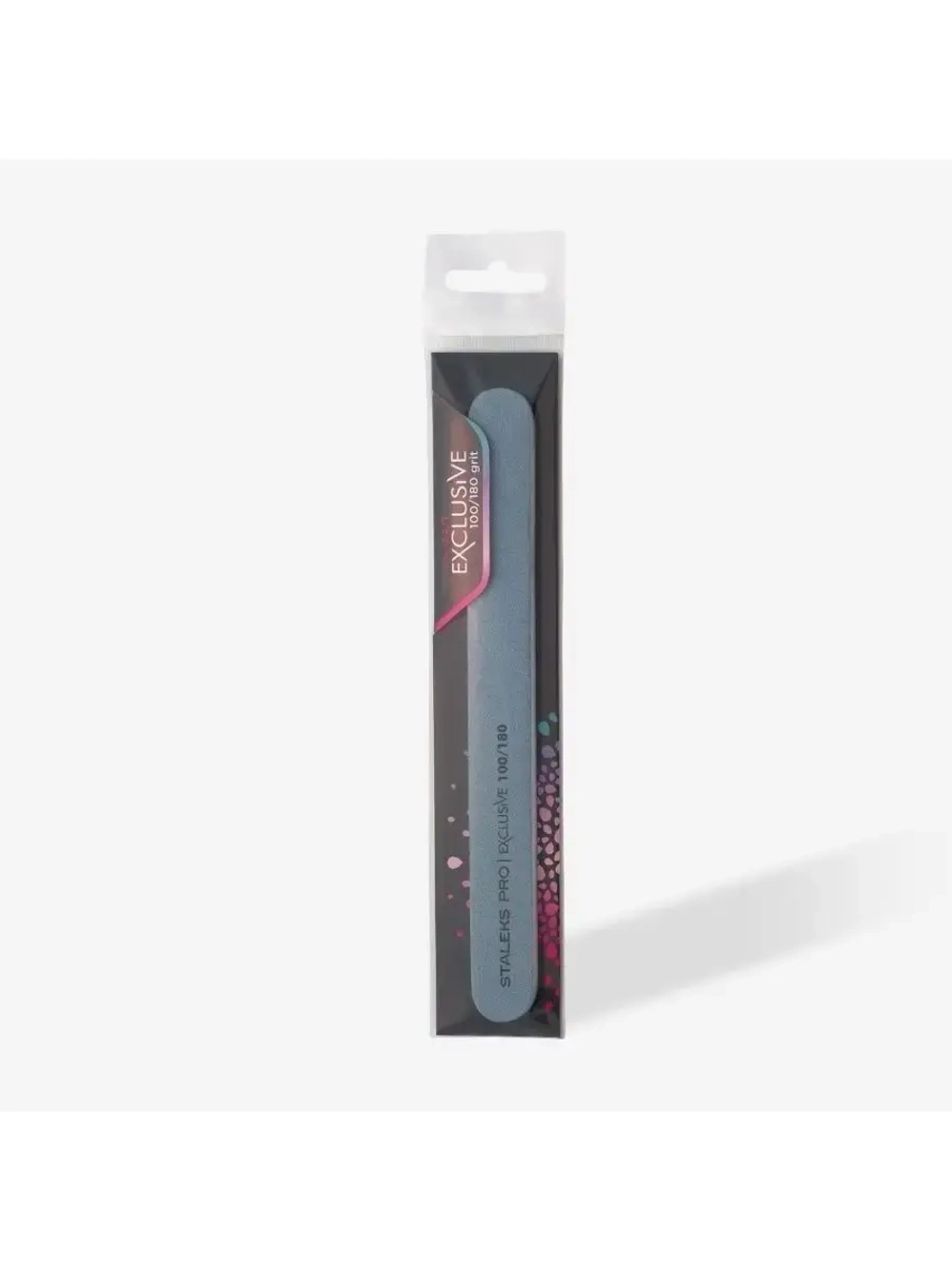 Пилка прямая минеральная для ногтей EXCLUSIVE 100/180 грит
