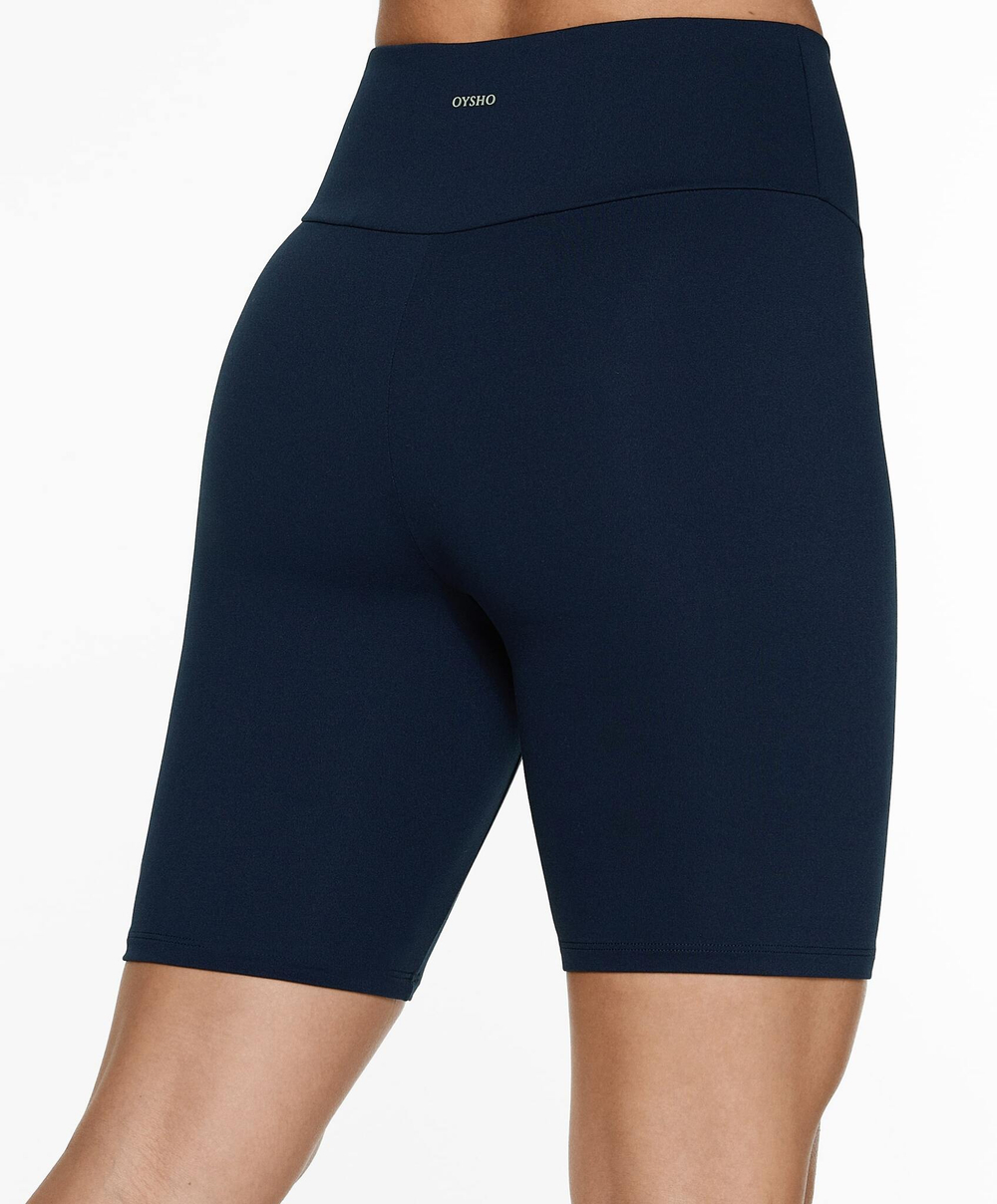 OYSHO Легинсы-велосипедки Comfortlux с высокой посадкой длиной 20 см, темно-синий