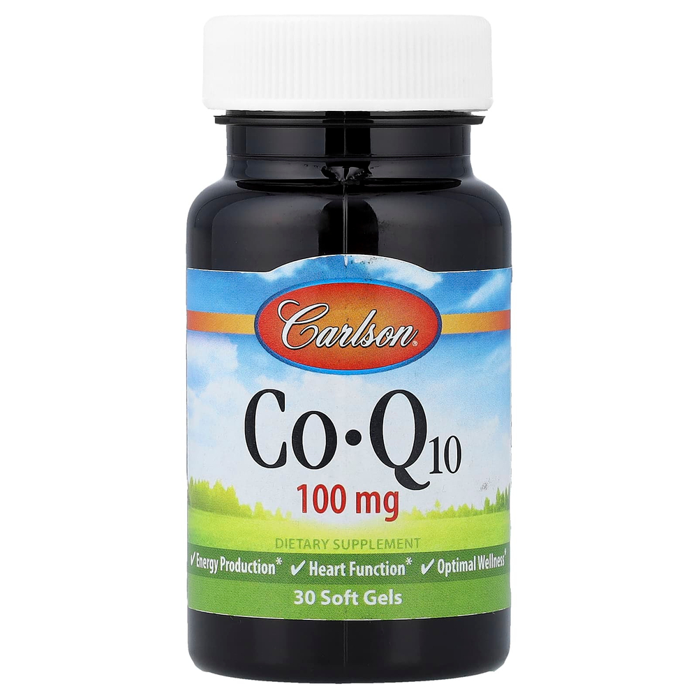 Carlson, коэнзим Q10, 100 мг, 30 капсул