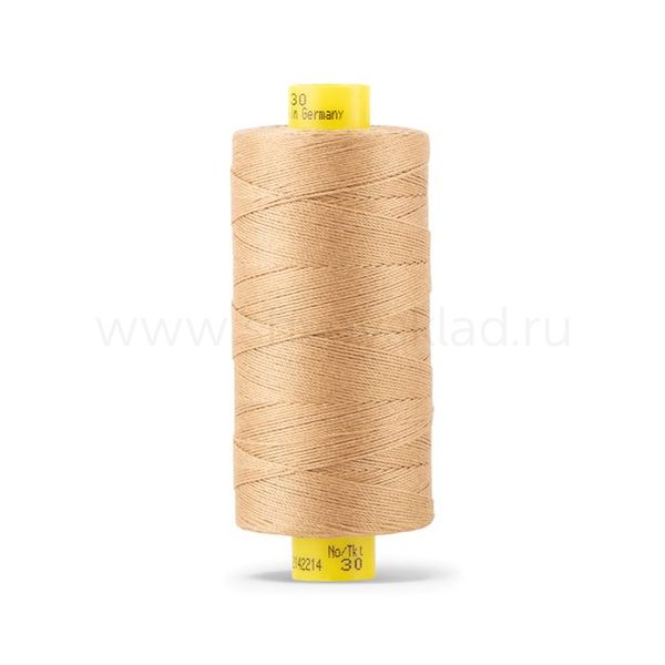 Нитка Gutermann Mara 30 (300 метров), 1 кат., для отстрочки | 591 песочно-желтый