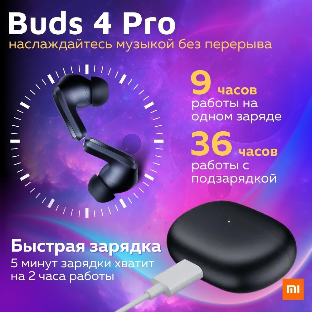 Наушники беспроводные Xiaomi Redmi Buds 4 Pro Global (M2132E1) White