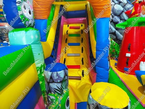 Надувной батут "В гостях у зебры"