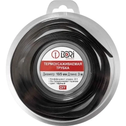 Термоусаживаемая трубка DORI (10/5, черная, 3 метра)