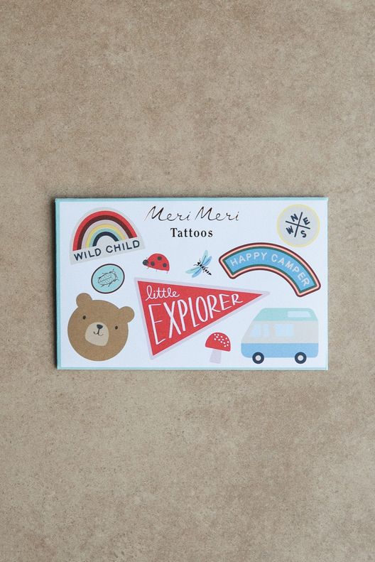 Переводные татуировки Приключения в кемпинге (в наборе 18 шт) / Meri Meri