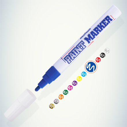198805 MunHwa Маркер-краска PAINT MARKER, СИНЯЯ 4мм (PM-02)