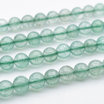 Авантюрин бусины (кварц с фукситом), диаметр около 6,5-6,7 мм, цена за 14-15 шт (1/4 нити)