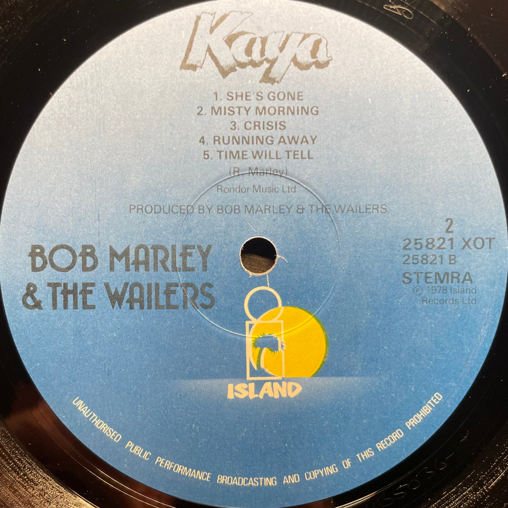 Bob Marley & The Wailers ‎– Kaya (Голландия 1978г.)