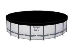 Каркасный бассейн Bestway Steel Pro MAX 610х132 см + фильтр-насос 9463 л/ч, лестница, тент (561FM BW)