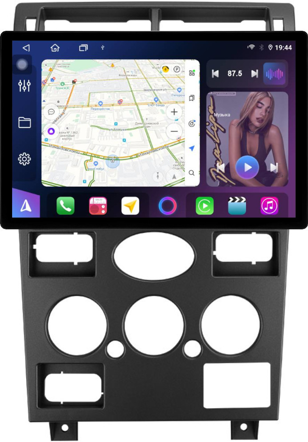 Магнитола для Ford Mondeo 3 2000-2006 (кондиционер) - FarCar BX877 монитор 13" 2K QLED на Android 13, TS10, 6+128, CarPlay, 4G SIM-слот