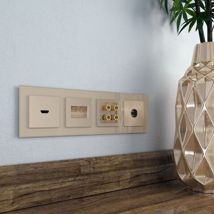 ТВ-розетка оконечная (шампань)