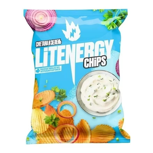 Чипсы Lit Energy Сметана и зелень 120гр