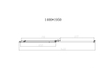 Душевая дверь Слим-Н (Slim-N) VDS-4SN140CL, 1400, хром, стекло прозрачное