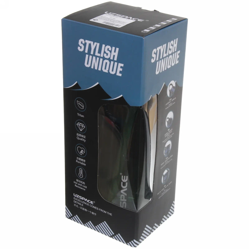 Бутылка спортивная UZSPACE Stylish Unique 9002 (670 мл)