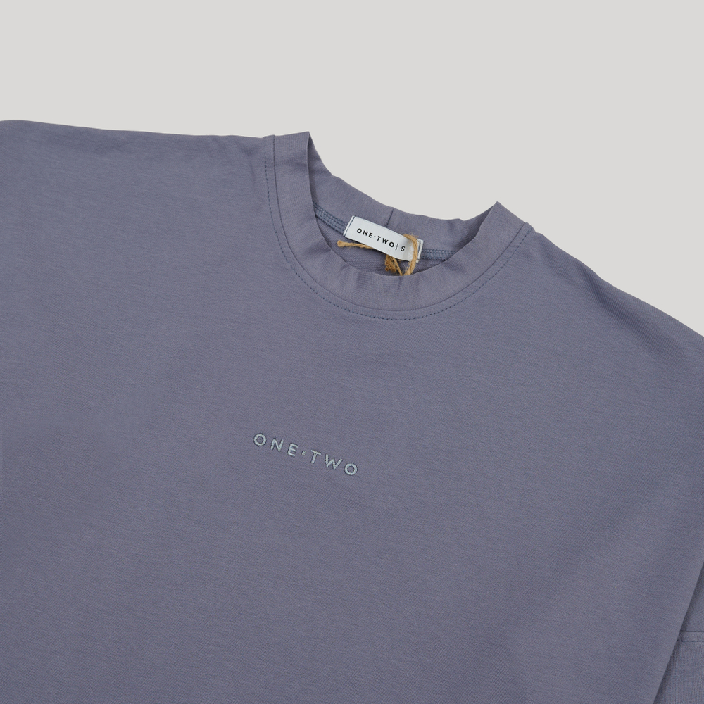 LS T-Shirt LOGO Blue Granite