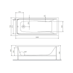 Каркас для ванны AM.PM Gem W90A-150-070W-R Серый