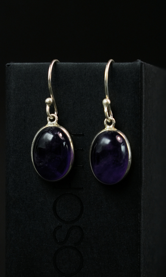 Серьги midi "Memo about Mind&Soul" с аметистом, серебро 925