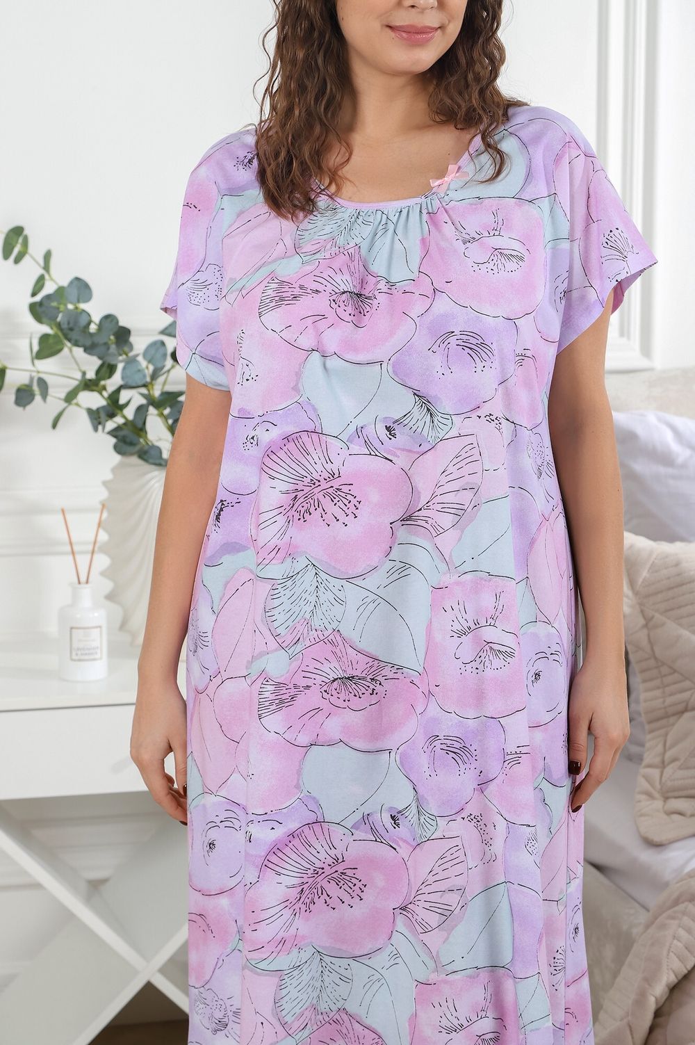 Ночная сорочка Палитра Виотекс СИРЕНЕВЫЙ