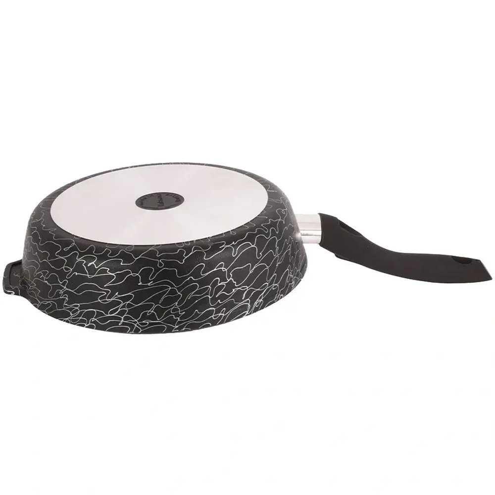 Сковорода глубокая 26см с ручкой «Грация» (черный/серебро) сгчс260а