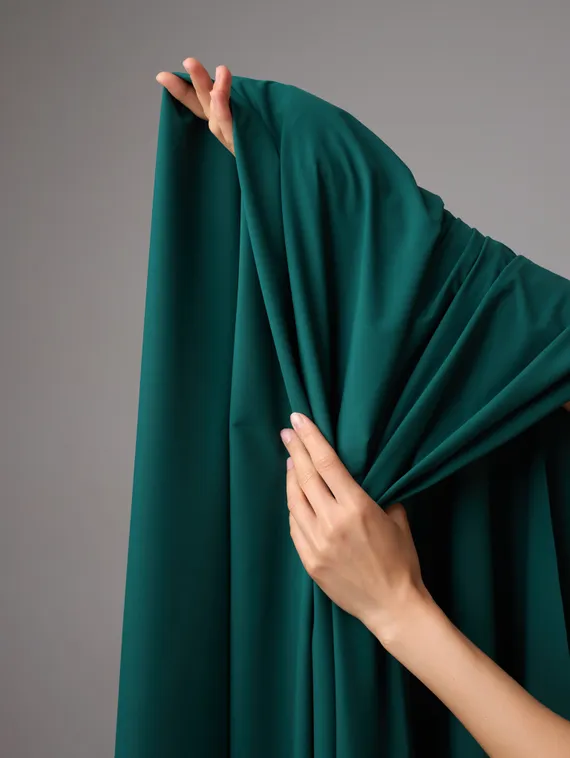 Микрофибра бельевая, эффект хлопка, Турция, зеленый