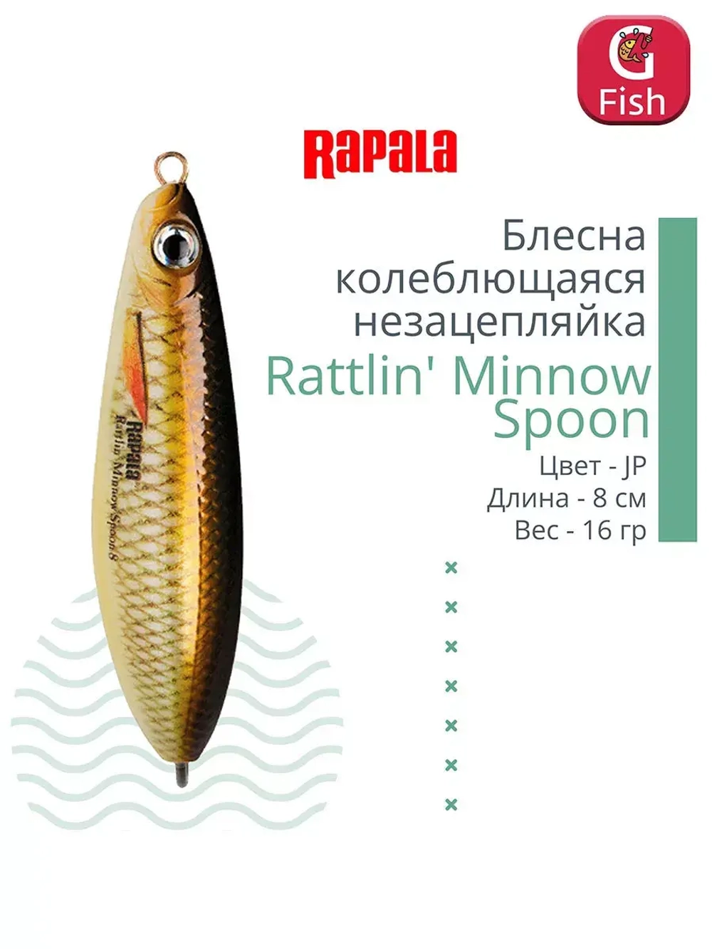 Блесна колебалка Rattlin' Minnow Spoon /PEL