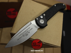Нож Microtech BLK LUDT Gen III Standard S/E - клинок серый, черная рукоять