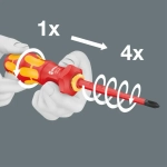 Набор диэлектрических отвёрток Kraftform Kompakt Turbo i 1 Wera 05006640001