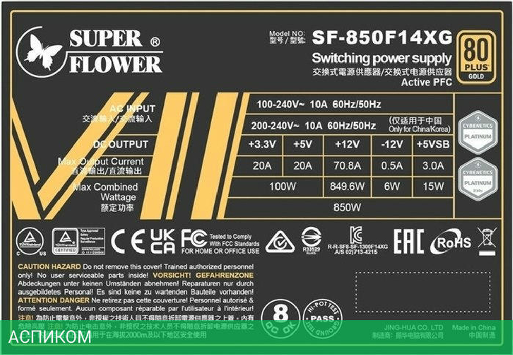 Блок питания Super Flower Leadex VII XG 850W White (SF-850F14XG)