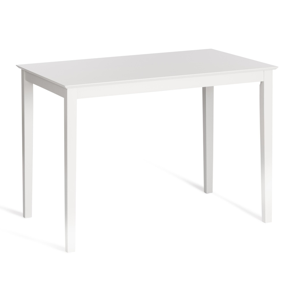 Обеденный комплект Хадсон (стол + 4 стула)/ Hudson Dining Set дерево гевея/мдф, стол: 110х70х75см / стул: 44х42х89см, pure white (белый 2-1), ткань кор.-зол.(1505