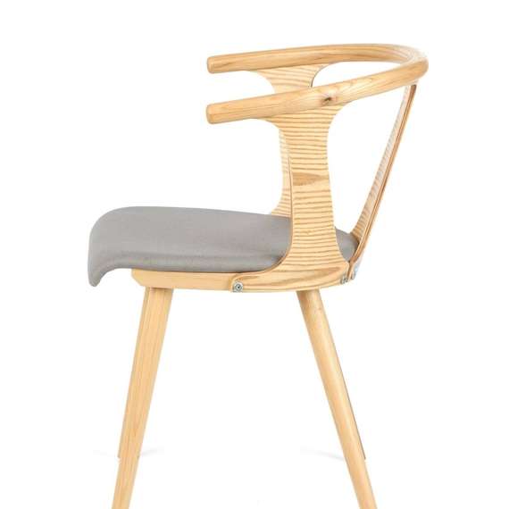 Стул Yard светлое дерево с серым сиденьем