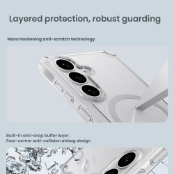 Чехол противоударный прозрачный с MagSafe для Samsung Galaxy S26+ Плюс, серия Nature TPU Pro Magnetic от Nillkin