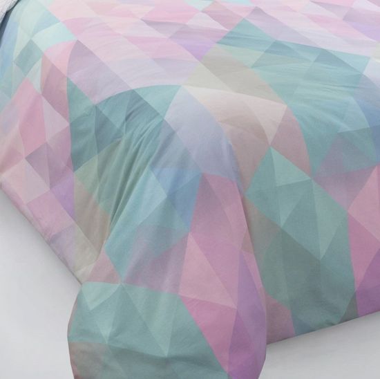 Евро комплект постельного белья Радужный блик Зима-Лето перкаль