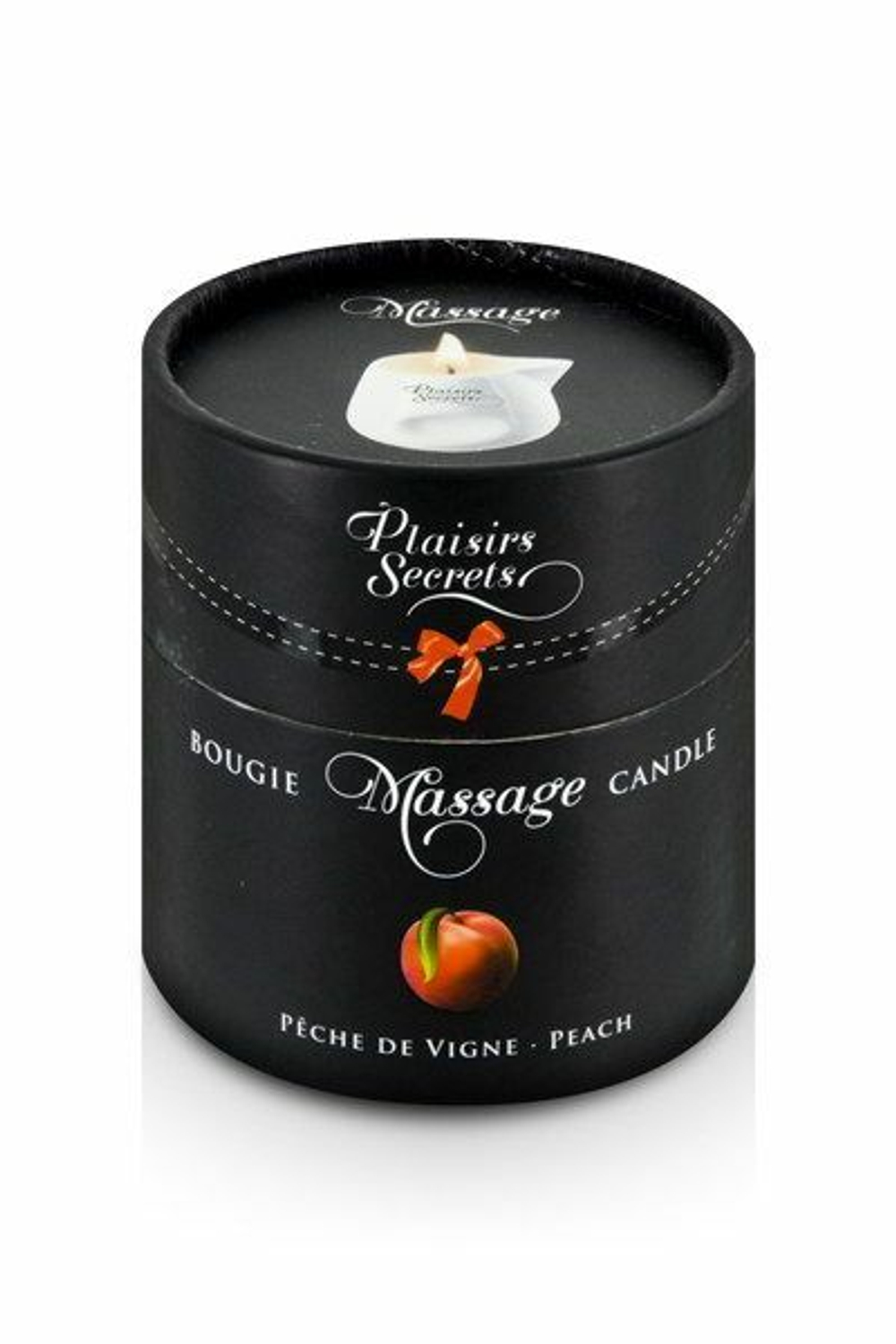 Массажная свеча с ароматом персика Bougie Massage Gourmande Peche - 80 мл.