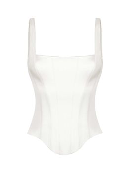 Удлиненный топ из атласа