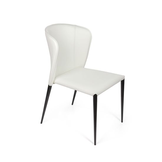 Стул Albert, кожа белый