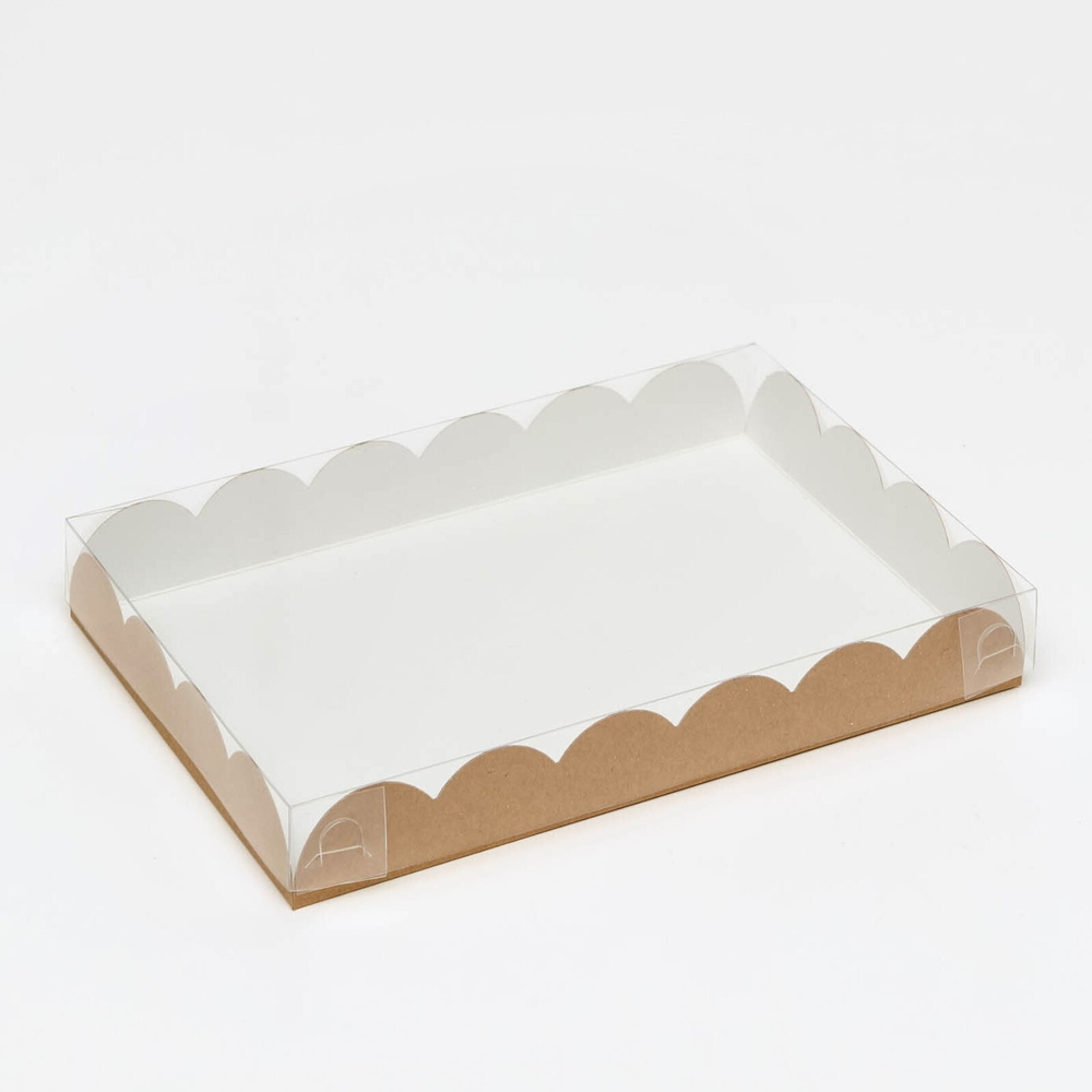 Коробочка для печенья крафт, 22 х 15 х 3 см