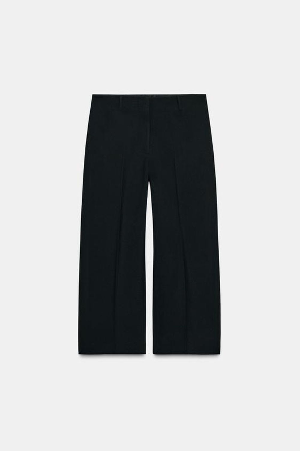 ZARA УКОРОЧЕННЫЕ БРЮКИ — ZW COLLECTION, ЧЕРНЫЙ