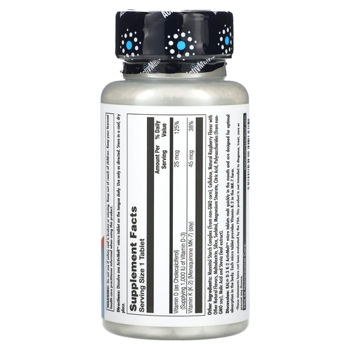 KAL, D-3, K-2, малина, 60 микротаблеток