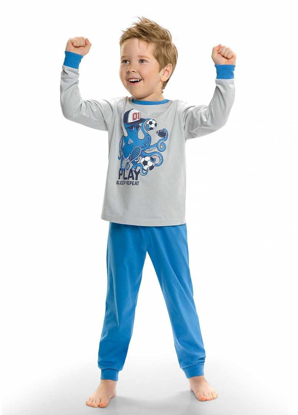 Pelican NFAJP3056  Пижама для мальчиков серая недорого