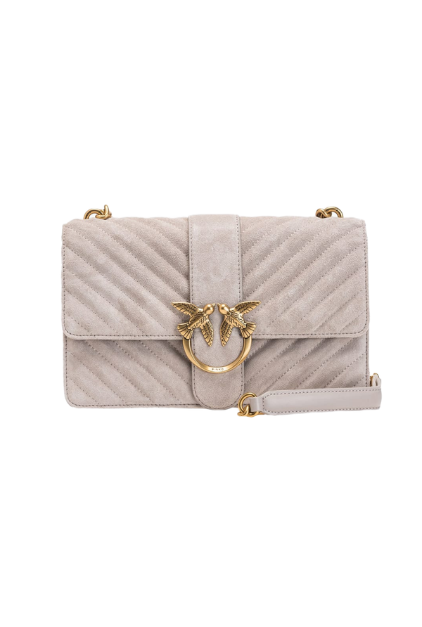 CLASSIC LOVE BAG ONE SUEDE – penguin grey-antique gold